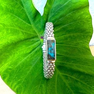 LAGOS Sterling Silver Maya Chrysocolla Doublet Rope Bracelet